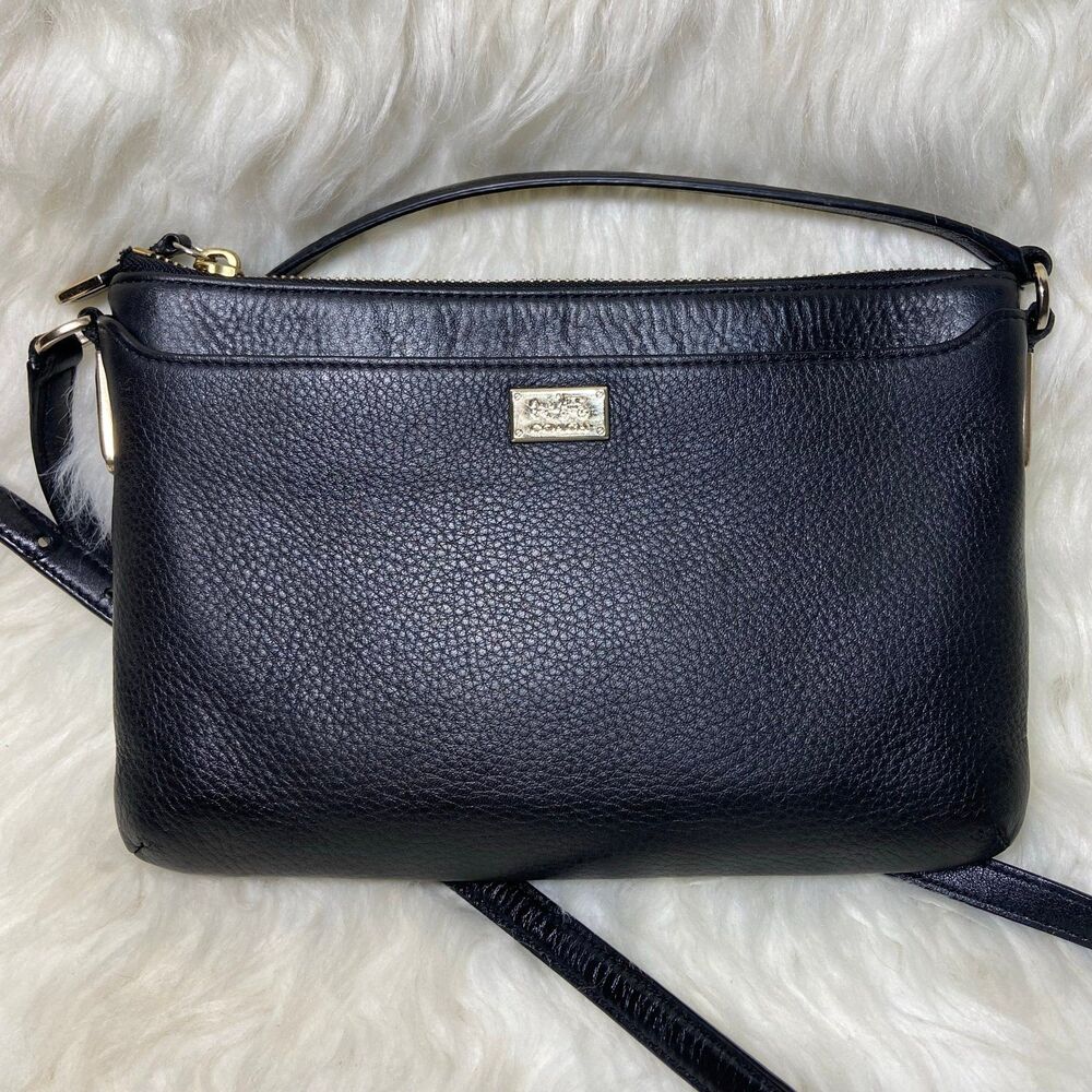Coach Black Madison Leather Swingpack